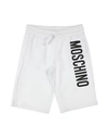Moschino Kid Babies'  Toddler Boy Shorts & Bermuda Shorts White Size 6 Cotton, Elastane