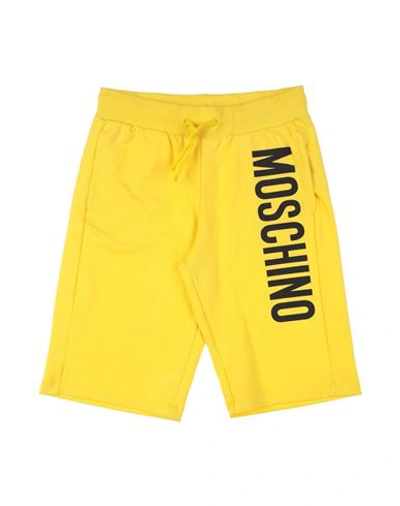 Moschino Kid Babies'  Toddler Boy Shorts & Bermuda Shorts Yellow Size 5 Cotton, Elastane