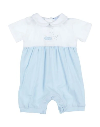 Simon Mignon Newborn Boy Baby Jumpsuits & Overalls Sky Blue Size 3 Cotton, Elastane