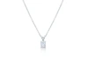 Diana M. 14kt White Gold Solitaire Diamond Pendant Featuring 0.84 Ct Clarity Enhanced Princess Cut Diamond In White