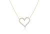 Diana M. 18kt Yellow Gold Open Heart Pendant Featuring 5.70 Cts Of Round Diamonds, 24 Stones In Yellow