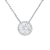 Diana M. 14 Kt White Gold Diamond Pendant With Center Diamond Surrounded By 0.25 Cts Tw Diamonds In White