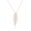 Diana M. Fine Jewelry 14k Rose Gold 0.26 Ct. Tw. Diamond Fish Spine Pendant Necklace In Multi