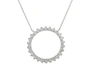 Diana M. 14 Kt White Gold Diamond Pendant With Ring-shaped Design Adorned With 2.30 Cts Tw Round Diamonds In White