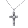 Diana M. 18kt White Gold Diamond Cross Pendant Containing 0.10 Cts Of Round Diamonds In White