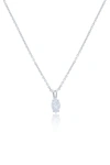 Diana M. 14 Kt White Gold Diamond Pendant With One 0.55 Cts Tw Marquise Diamond In White
