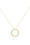 Diana M. 18 Kt Yellow Gold Diamond Pendant With Ring-shaped Design Adorned With 0.75 Cts Tw Round Diamonds In Yellow