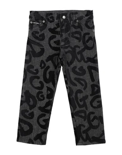 Dolce & Gabbana Babies'  Toddler Girl Jeans Steel Grey Size 6 Cotton, Elastane