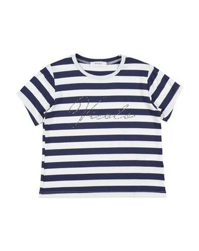 Vicolo Babies'  Toddler Girl T-shirt Navy Blue Size 6 Viscose, Elastane