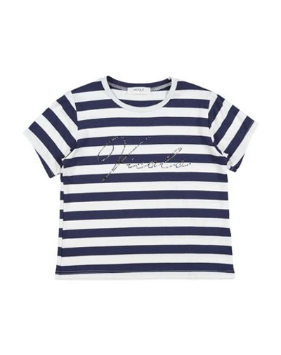 Vicolo Babies'  Toddler Girl T-shirt Navy Size 6 Viscose, Elastane In Navy Blue