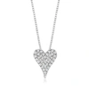 Rs Pure By Ross-simons Pave Diamond Heart Necklace In Sterling Silver In Multi