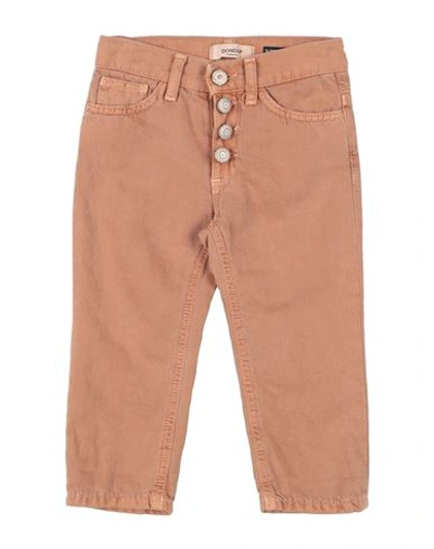 Dondup Babies'  Toddler Girl Jeans Camel Size 3 Cotton, Linen In Beige