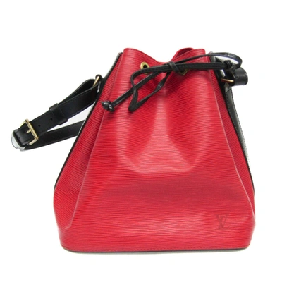 Pre-owned Louis Vuitton Petit Noé Leather Shoulder Bag () In Red