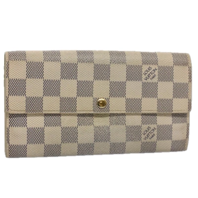 Pre-owned Louis Vuitton Sarah Canvas Wallet () In White