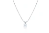Diana M. 14kt White Gold Solitaire Diamond Pendant Featuring 0.84 Ct Clarity Enhanced Princess Cut Diamond In White