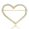 Diana M. 14k Yellow Gold Heart Shape Brooch Features 3.00cts Of Diamonds G-h/vs In Yellow