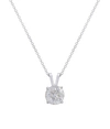 Diana M. 14kt White Gold Solitaire Diamond Pendant Containing 1.53 Ct Of Clarity Enhanced Diamond In White