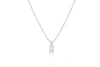 Diana M. 14kt White Gold Solitaire Diamond Pendant Featuring 0.84 Ct Clarity Enhanced Princess Cut Diamond In White