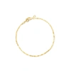 Rs Pure By Ross-simons Italian 2.1mm 14kt Yellow Gold Lumachina-chain Anklet In Multi