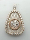 Diana M. 18kt Two Tone White And Rose Gold Fashion Pendant Featuring 8.00 Cts Of Diamonds (36.60 Gr) In Multi