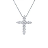 Diana M. 18 Karat White Gold Diamond Cross Pendant Featuring 1.00 Cts Total. In White