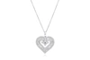 Diana M. 18kt White Gold Diamond Heart Pendant Containing 3.00 Cts Tw In White
