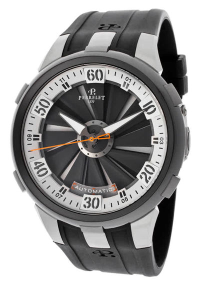 Perrelet Turbine Xl Black-silver Dial Automatic Men's Watch A1050/4