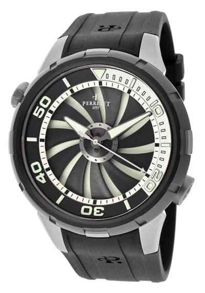 Perrelet Turbine Mens Automatic Watch A1067-1 In Black