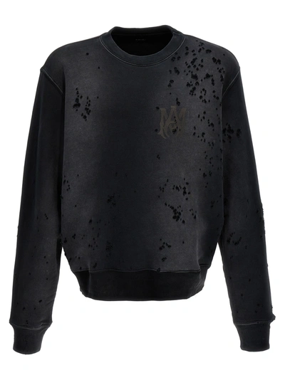 Amiri Black Shotgun Sweatshirt In Faded Black