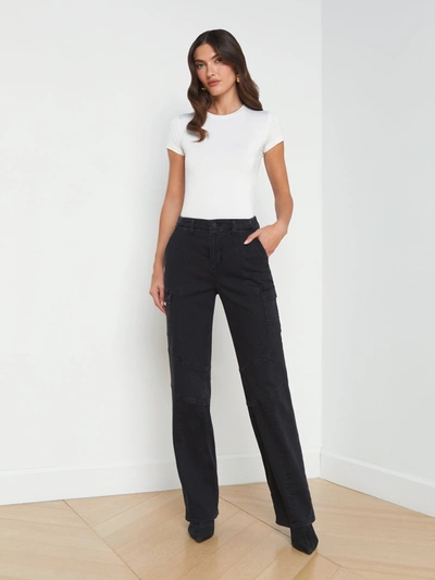 L'agence Brooklyn Cargo Jean In Washed Black
