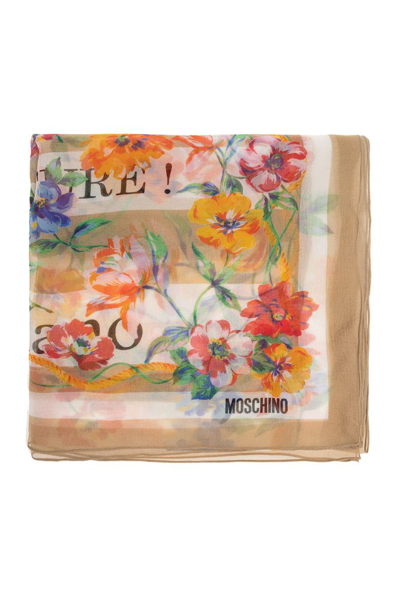 Moschino Floral Printed Rectangular In Multi