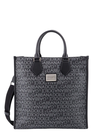 Dolce & Gabbana Logo Plaque Tote Bag In Multi