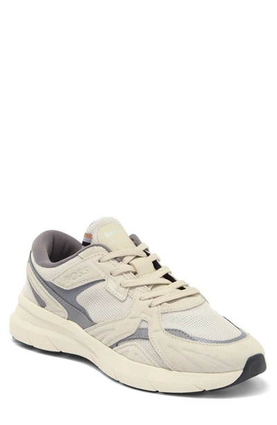 Hugo Boss Owen Runn Mesh Sneakers In Open Beige