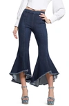 GUESS SOFIA 1981 FRAYED ANKLE FLARE JEANS