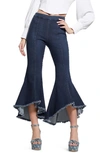 Guess Sofia 1981 Frayed Ankle Flare Jeans In Blue
