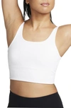 Nike Women's Zenvy Rib Light-support Non-padded Longline Sports Bra In White