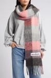 ACNE STUDIOS ACNE STUDIOS VALLY PLAID ALPACA, WOOL & MOHAIR BLEND SCARF