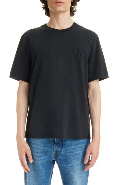 Ami Alexandre Mattiussi Ami De Caur T-shirt In Black