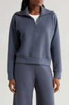 Spanx Airessentials Half Zip Sweatshirt In Dark Storm