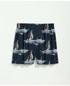 BROOKS BROTHERS COTTON BROADCLOTH SAILBOAT PRINT BOXERS | NAVY | SIZE XS
