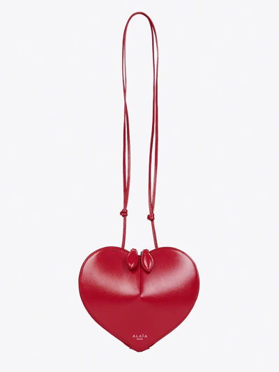 Alaïa Le Coeur Red Leather Crossbody Bag