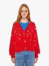 MOTHER THE BELL SLEEVE CROP CARDIGAN FULL OF CHARM SWEATER
