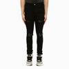 AMIRI AMIRI BLACK SKINNY JEANS WITH CAMOUFLAGE PATCHES MEN