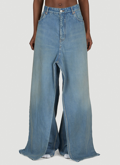 Balenciaga Double-front Draped Denim Jeans