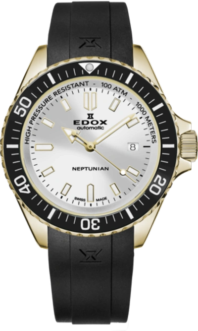 Pre-owned Edox Men 80120-37jca-aid Neptunian 44mm Automatic Watch