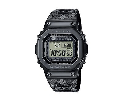 Pre-owned Casio G-shock Gmwb5000eh 40th Anniversary Digital Camo Metal Watch Gmwb5000eh-1 In Black