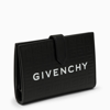 GIVENCHY GIVENCHY BLACK LEATHER CARD HOLDER WITH LOGO WOMEN