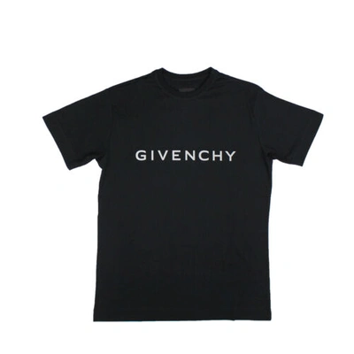 Pre-owned Givenchy Classic Slim Fit Black Logo Print T-shirt Size Xl $550