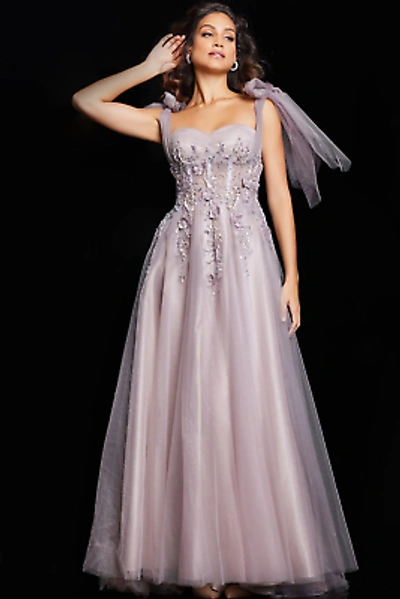 Pre-owned Jovani 37467 Evening Dress Lowest Price Guarantee Authentic In Mauve