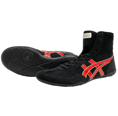 Pre-owned Asics 【made To Order】 Wrestling Shoes 1083a001 Ex-eo Twr900 Black X Red From Jp